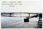 1963, Köln - Eis auf dem Rhein